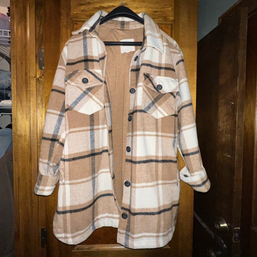 Flannel shirt jacket